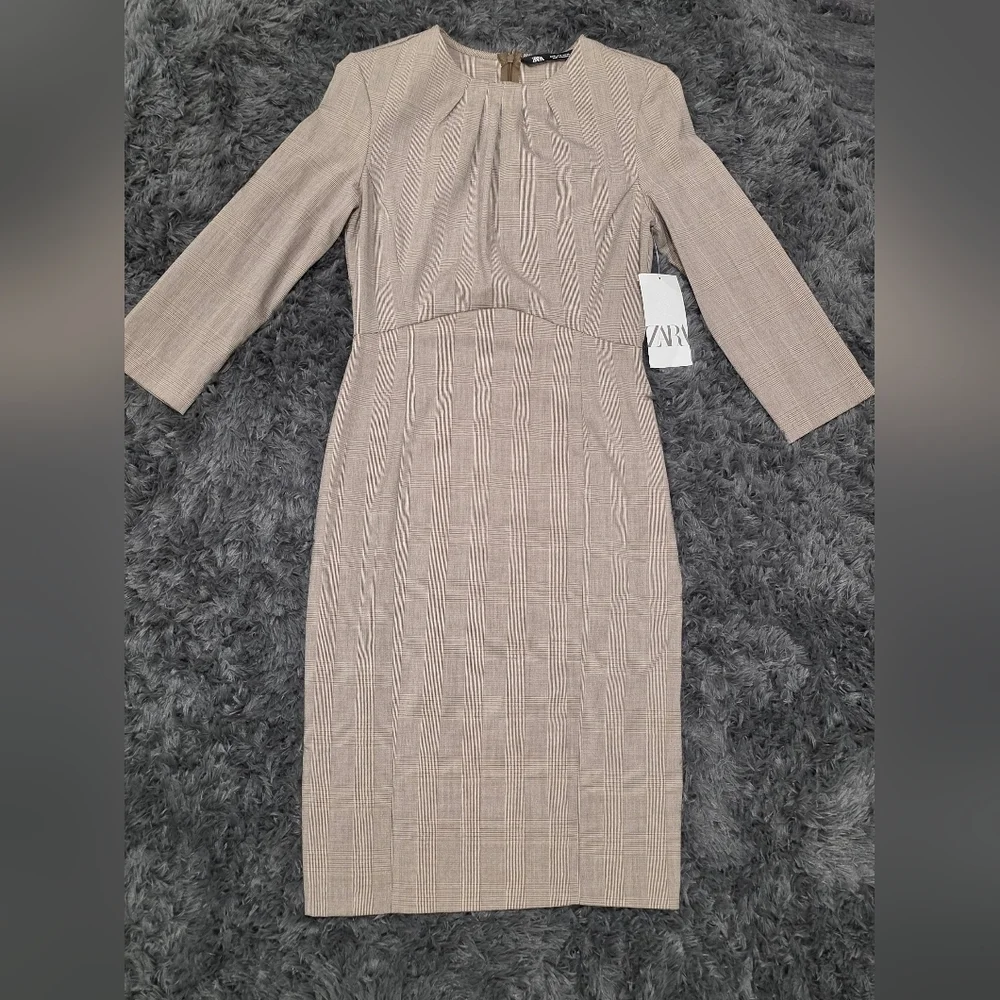 brown plaid dress zara Zara PLAID TULLE DRESS at Mall of America in Bloomington, MN